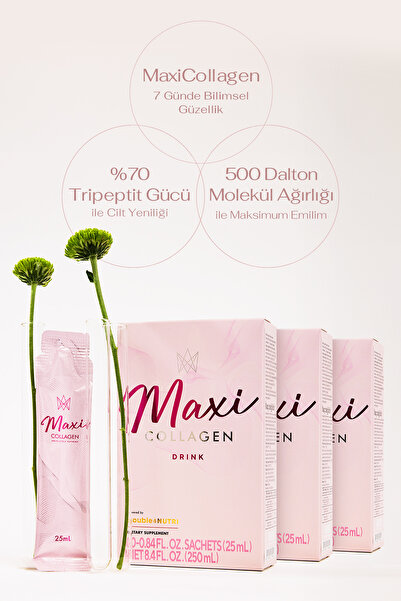 MaxiCollagen 7 Günde Etkili Tripeptit Kolajen, Hyaluronik Asit, Seramid (30 Ş...