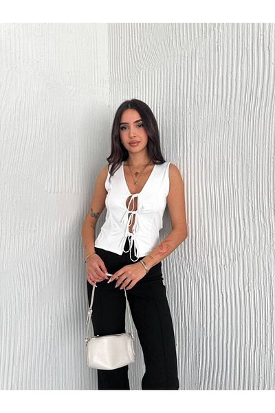 Noa Noa Μπλούζα Crop από Micro ύφασμα με δεμένο μοτίβο μπροστά