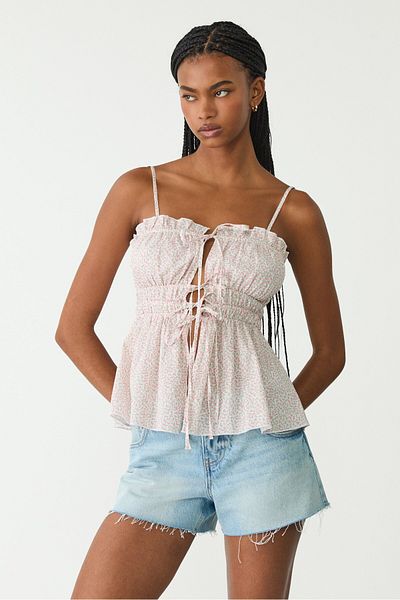 Stradivarius Strappy top with tie detail