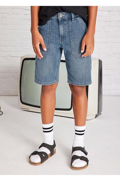 MAYORAL Pantaloni scurți maxi din denim cu buzunar pentru băiat, albastru închis 6204