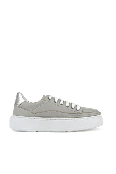 Ziya , Women's Genuine Leather Sneaker 1511035 Z6200 Light Gray