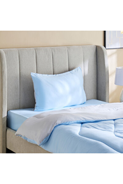 Home Box Derby 2-Piece Reversible Microfiber Single Comforter Set 135x220 cm