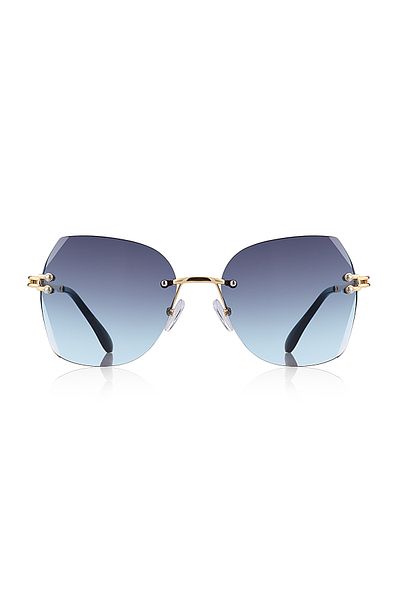 Kinary Women's Crystal Model Multicolor Metal Sunglasses Brown No:2