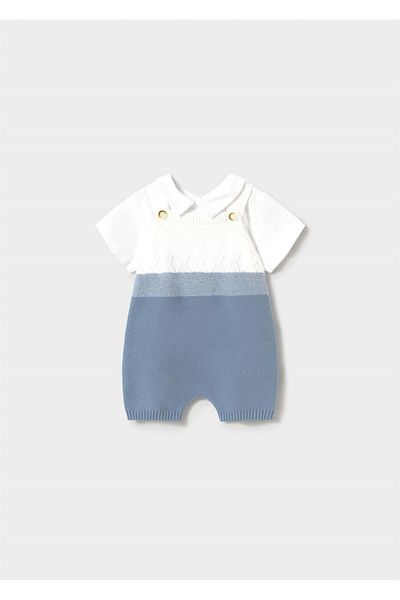MAYORAL Baby Knitwear Jumpsuit T-Shirt Set Blue 1607