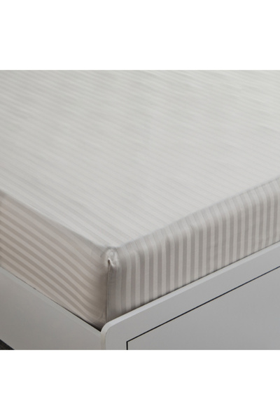 Home Box Hamilton Satin Stripe Queen Fitted Sheet 150x200+36 cm