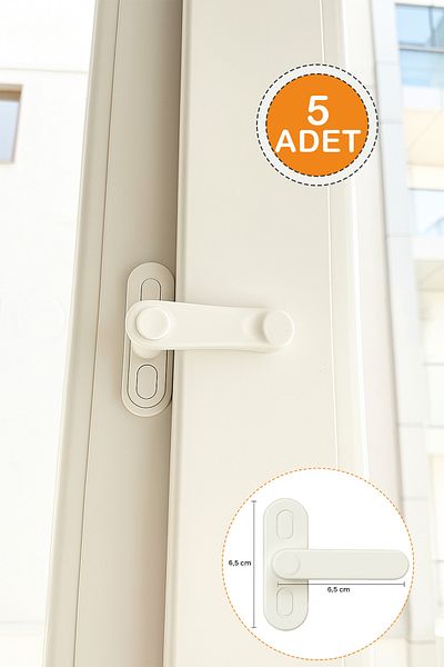 İdeal Baby 5 Pcs Window Lock Security Lock for Baby and Children Pimapen Window Balcony Door Lock