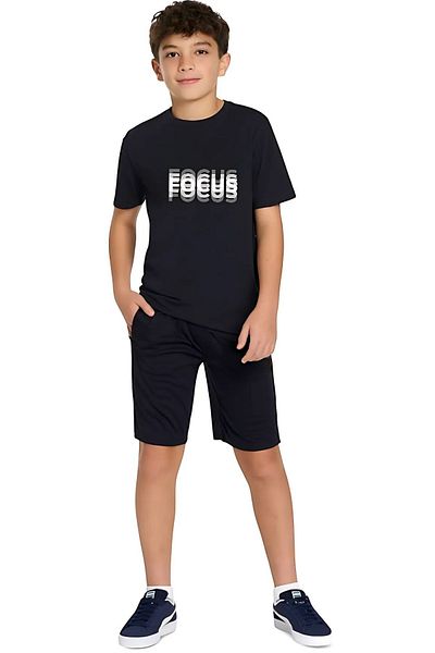 Trendy Merry Store Printed T-Shirt and Capri Boy's Set