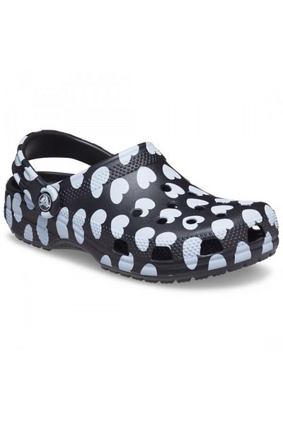 Crocs Clogs Classic Crocs Heart Print Clog 36-37 EU - M4/W6 US Black - Black/White
