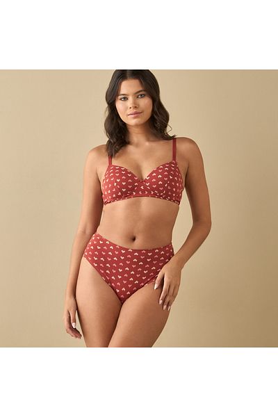 FAV Printed Brief with Lace Detail and Elasticated Waistband