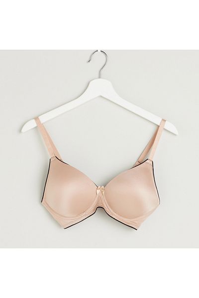 FAV Plain Padded Plunge Bra with Hook and Eye Closure