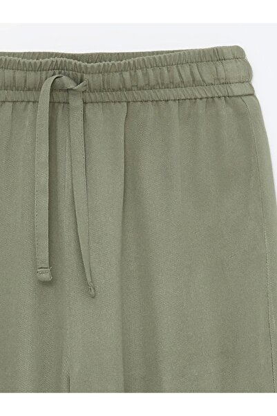 LC Waikiki Lcw Kids Khaki Girls Cargo Jogger Pants with Elastic Waist