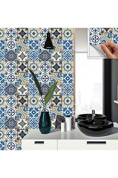 TİNK Kendinden Yapışkanlı Etnik Karo Desenli Pvc Karo 30x30 Cm (33 Adet) 3m2