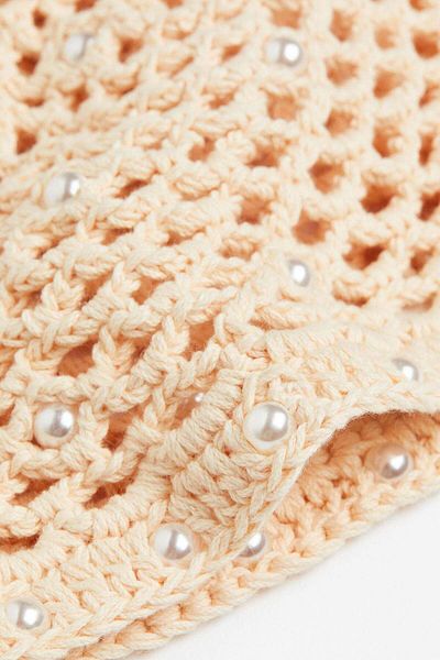 H&M Crocheted beaded hat