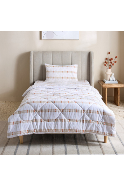 Home Box Malta Lattice 2-Piece Printed Cotton Twin Comforter Set 160x220 cm