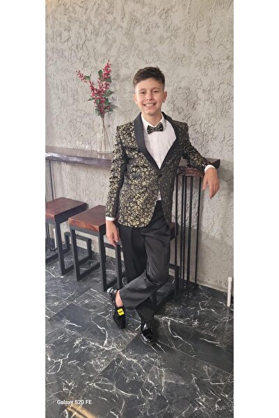 Tiga Kids Şal Desen Jakarlı Çocuk Takım Elbise