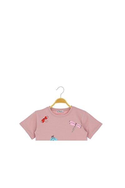 Atabay Kids Atabay 95-04-25 Girl's Tshi̇rt Stone Kebelek Printed 2/6 Years