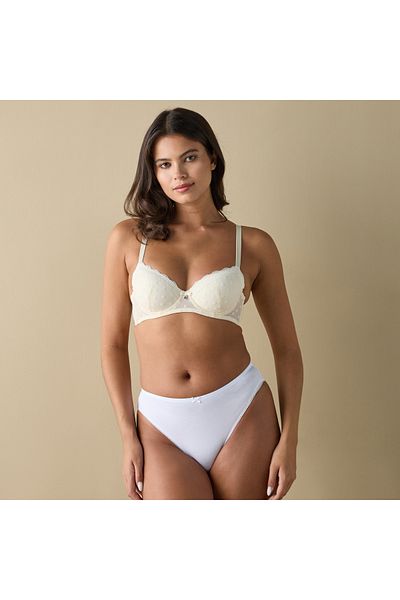 FAV Lace and Mesh Detail Bra with Adjustable Straps