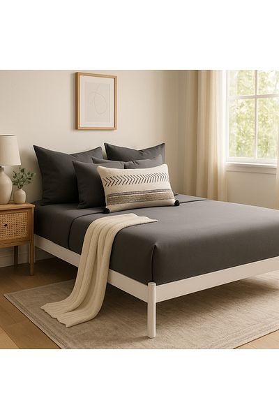 Prime Sleeks 100% Cotton Double Fitted Sheet Set – 160X200 cm Sheet - 2 Pillowcases