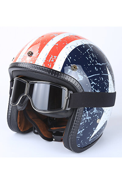 Müstesna Retro Vintage Style Retro Metal Pu Leather Sunglasses Wind Dust Protection Uv400