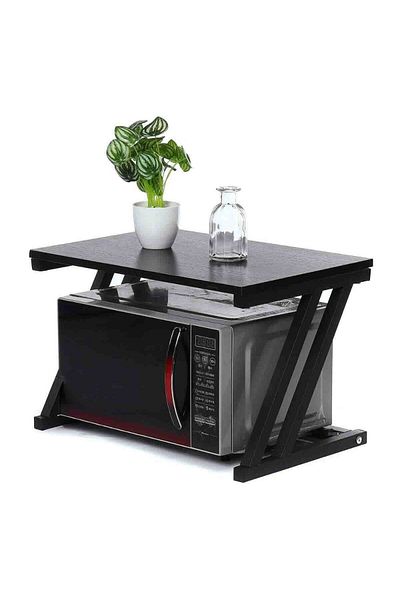 Quasar & Co. Universal Shelf ®, Microwave Safe, 57x38x38 Cm, Wood/Metal, Deep Black