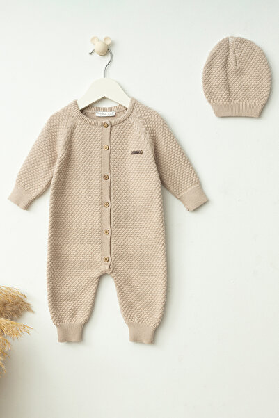 Babymio بذلة قطنية محبوكة على شكل قرص العسل