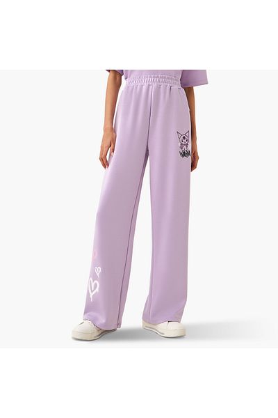 SP Characters Kuromi Print Track Pants with Elasticated Waistband and Pockets
