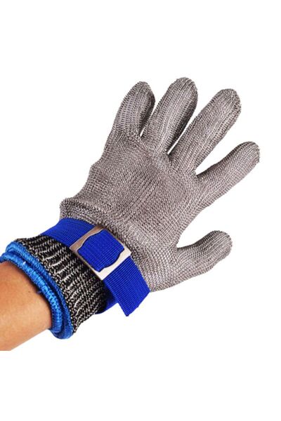 Jewval Butcher Glove Anti-Cut Steel Glove Stainless Metal Wire Mesh Mesh Cut Safety Single Hand