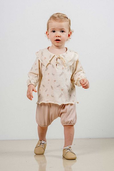 bombe Baby Kids Lilac Cotton Shorts 2-Piece Comfortable Set Trend Fashion Bottom Top Set