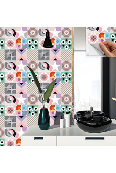 TİNK Kendinden Yapışkanlı Naif Desenli Pvc Karo 30x30 Cm (33 Adet) 3m2