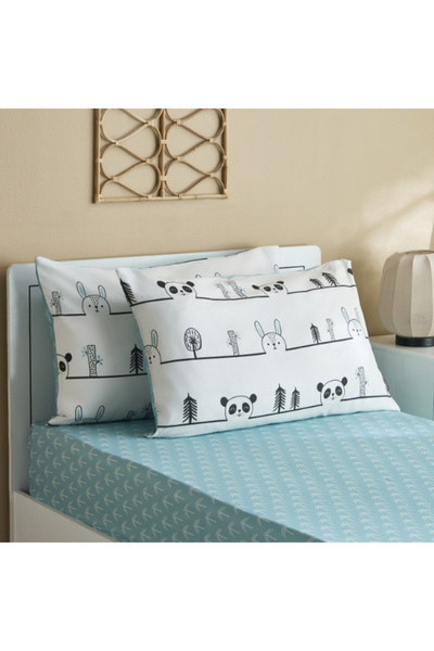 Home Box طقم غطاء وسادة من قطعتين بتصميم حيوانات من Joy Slumber، مقاس 50×75 سم