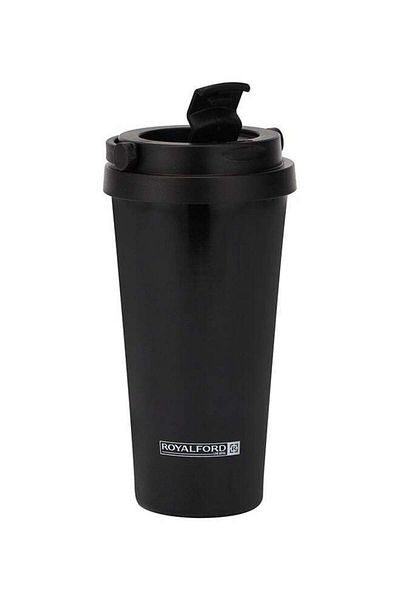 ROYALFORD Stainless Steel Vacuum Tumbler Black 450ml