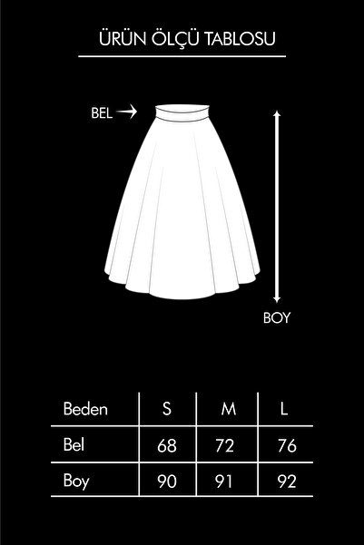 Ortaya Çık Brown Ribbon Detailed Flared Skirt