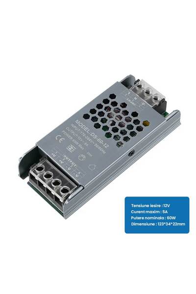 CLASSLIGHTS Premium Power Supply, 12V, 5A, Power 60W, ElectroAZ