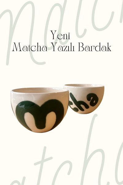 Mim and More Special Design Matcha Written Ceramic Cup