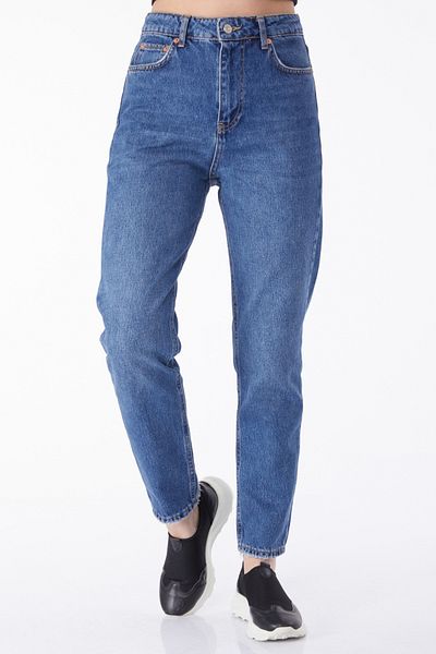TOFİSA Mom Jeans Denim Trousers Dark Blue - 50009