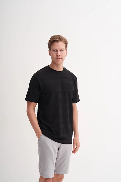 Cazador Πλεκτό T-Shirt με λαιμόκοψη κανονική εφαρμογή 4123