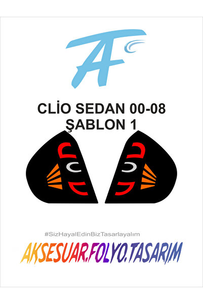 aksesuar folyo tasarım رينو كليو 2 سيدان ستوب فويل