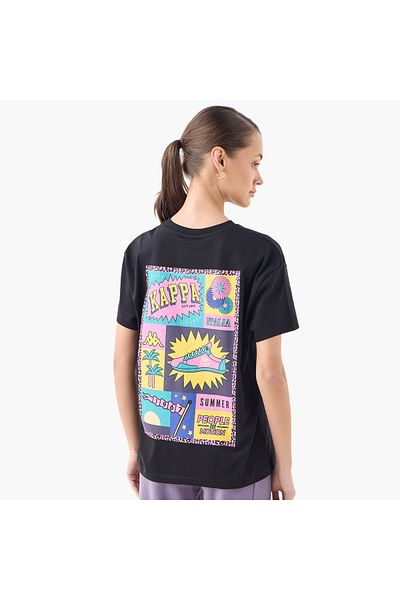 Kappa Graphic Print T-shirt with Crew Neck