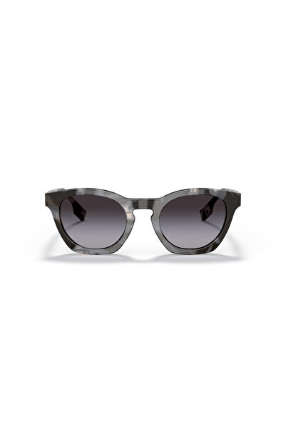 BURBERRY Woman Irregular Sunglasses- Be 4367 - Lense Size:49mm - Grey Havana