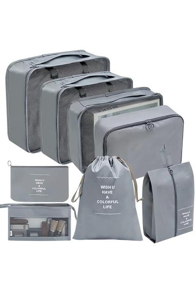 TECOS Organizator pentru bagaje format din 8 piese, perfect pentru troller sa...