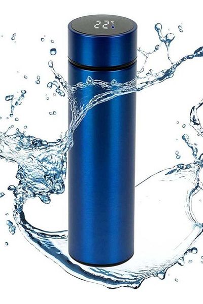 Generic Vitacelli Intelligent Temperature Display Vacuum Insulated Water Bottle BLUE 500ml