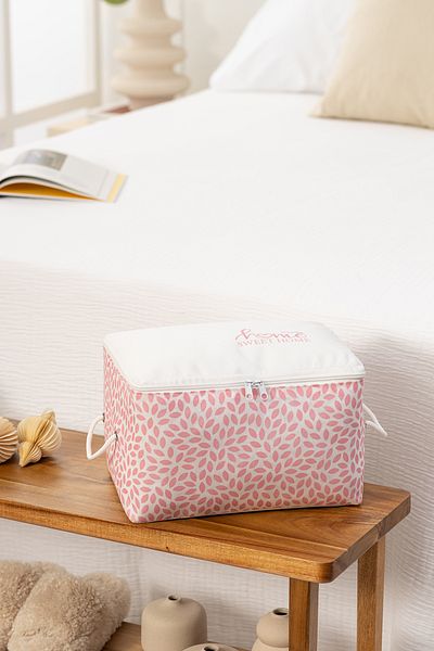 REKHOME Set de 2 Pudra Home Sweet Home Dimensiuni mici Sub bază Sosete Organizator valiză Organizator zestre Geantă