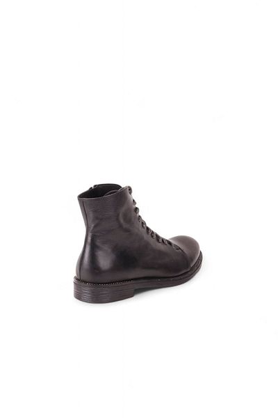 Bueno Shoes Γυναικείες Μπλε Δερμάτινες Flat Μπότες - 01wr3701