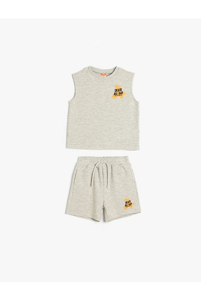 Koton Gray Baby Boy Bottom-Top Set 5Smb10017Tk