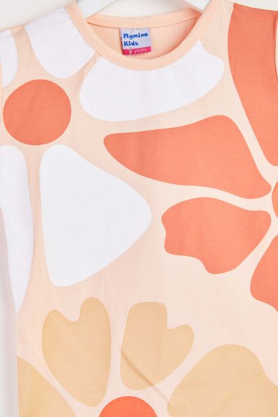 TOFİSA Girl's Salmon Printed Double Set - 25109