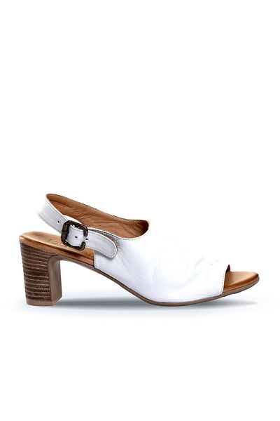 Bueno Shoes 01wn1513 Sandale cu toc pentru femei din piele albă model