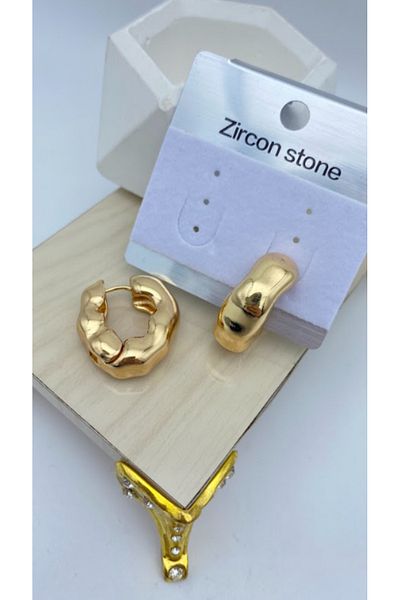 Ervalina Special Series Asymmetric Gold Color Hoop Xuping Earrings