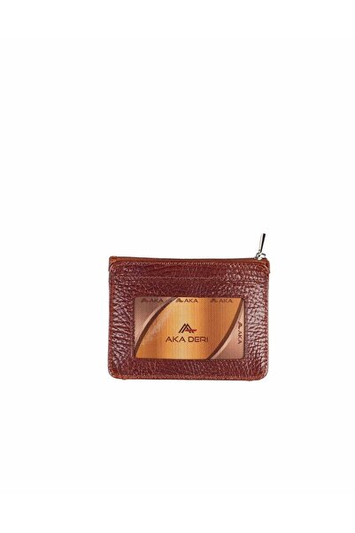 Aka Deri Leather Tan Leather Card Holder 026 63