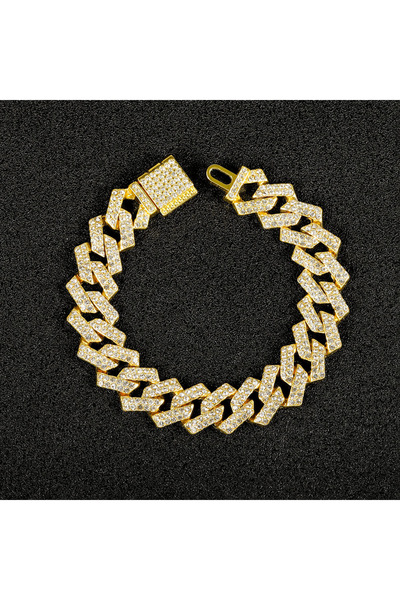 Clariss Vip Seri Gurmet Gold Renk Zirkon Taşlı Bileklik
