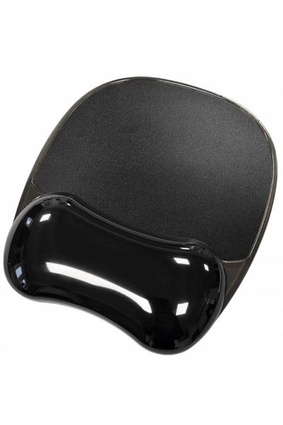 zola Mousepad, ergonomic shape, silicone and PVC, 23x19.5x2 cm, black